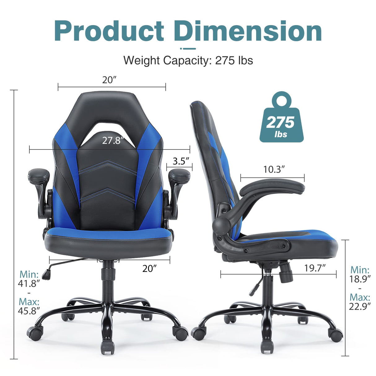 Office Ergonomic Computer Gaming Desk Racing Chair for Adults