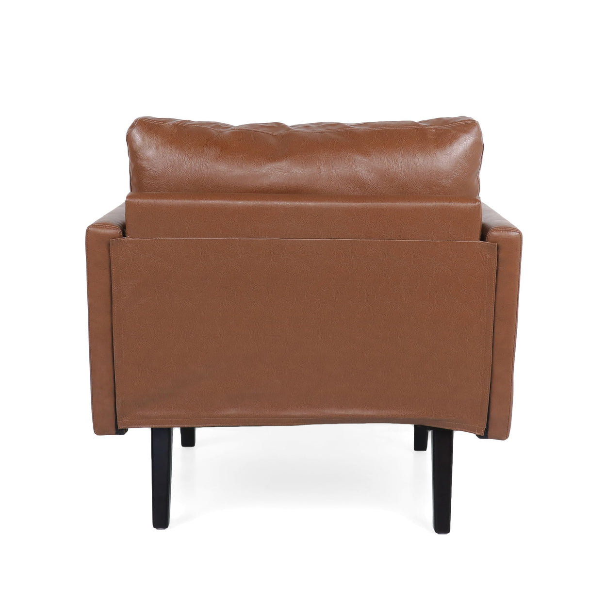 Chandler Club Chair, 34.75 "W x 30 "D x 33.75 "H, Cognac Brown + Dark Brown