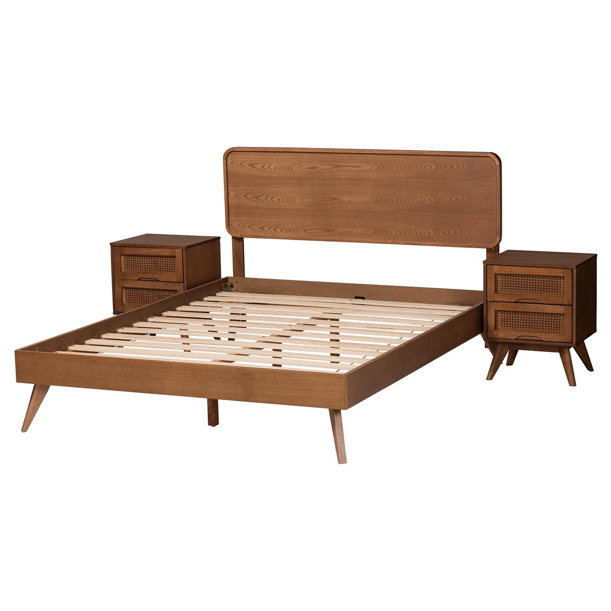 Demeter Bedroom Set, 3-Piece, Queen, Walnut Brown