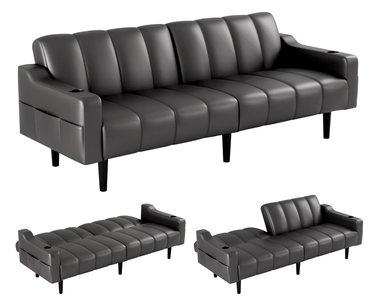 80'' Sleeper Sofa Couch, Small Splitback Loveseat