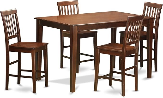 DUVN7H-MAH-LC 7 Piece Counter Height Dining Table Set Consist of a Rectangle Wooden