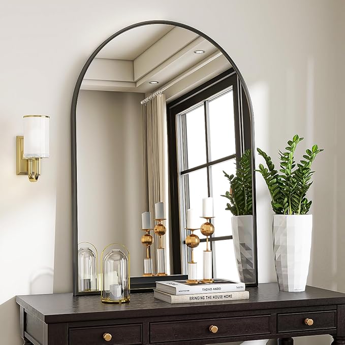 Arched Wall Mirror, Arch Bathroom Mirror, Wall Mounted Vanity Mirror