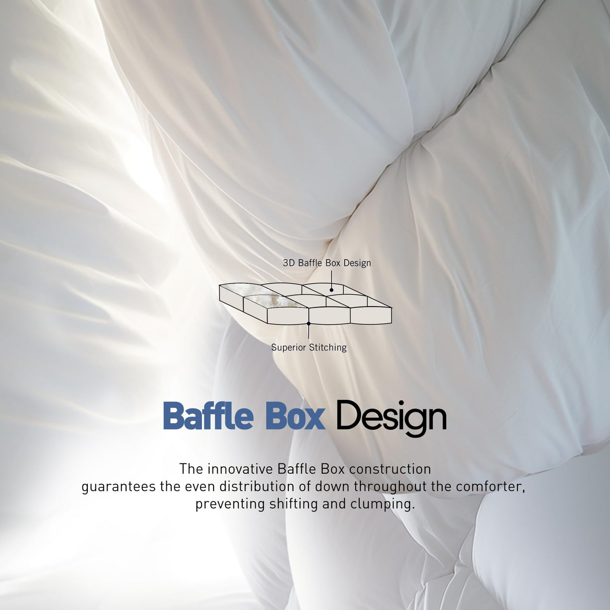 Down Fiber Cotton Comforter King Size,Fluffy 100% Cotton Cover Duvet Insert, 68 oz.