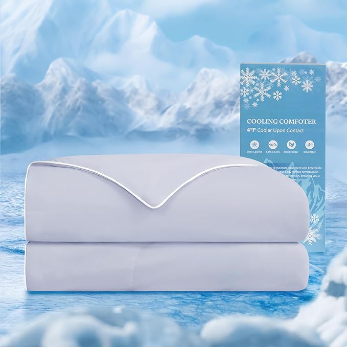 Cooling Comforter Queen Size - Cooling Blanket for Hot Sleepers and Night Sweats