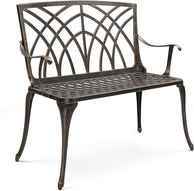 Outdoor Bench - Cast Aluminium Garden Bench
