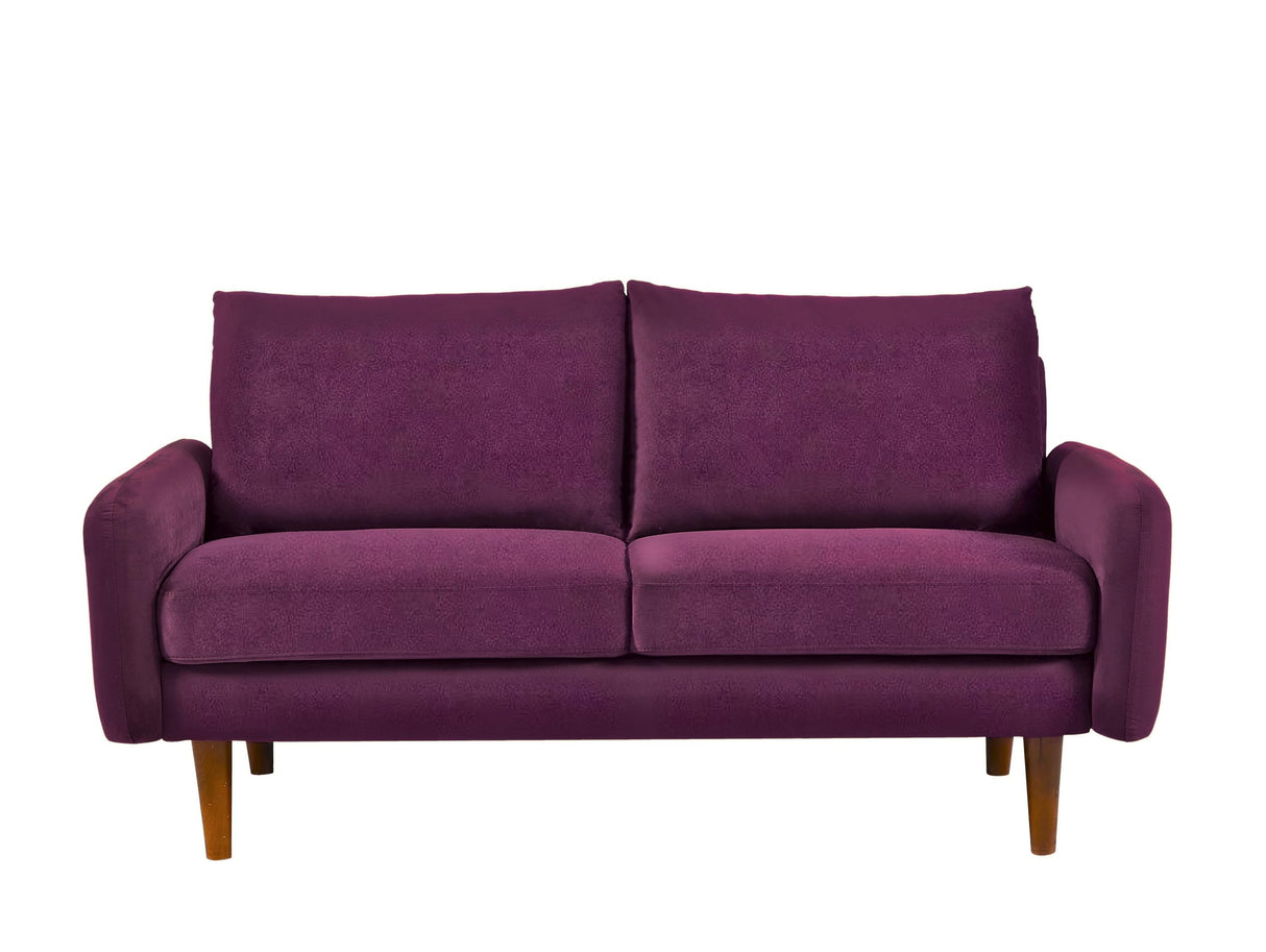 Kent Velvet Loveseat Sofa for Modern Living Rooms and Compact Spaces