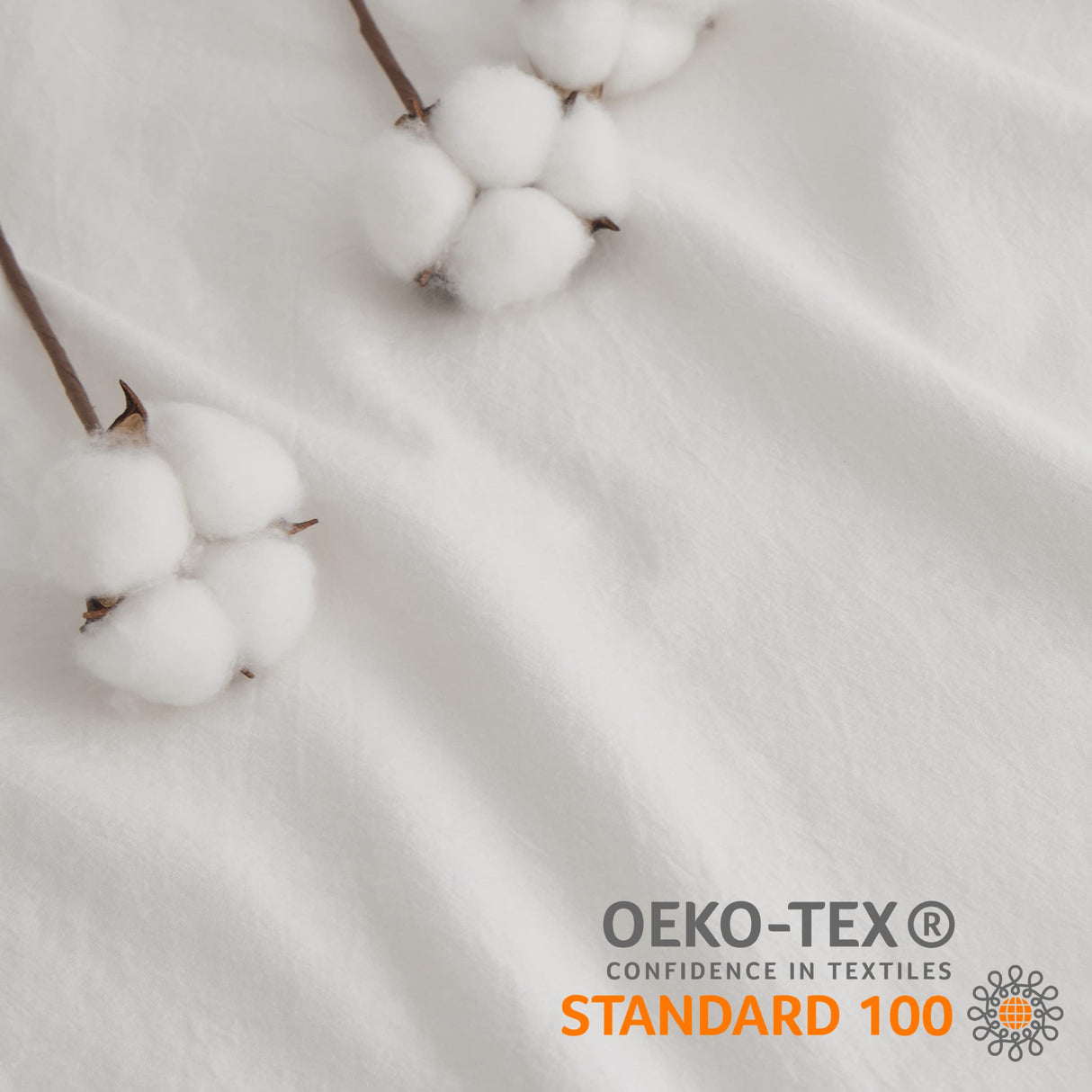 Bedsure 100% Washed Cotton Duvet Cover King Size - Minimalist Natural White Cotton Duvet Cover for All Seasons - 3 Pieces Plain Simple Duvet Cover Set with 2 Pillow Shams (White, King, 104"x90")