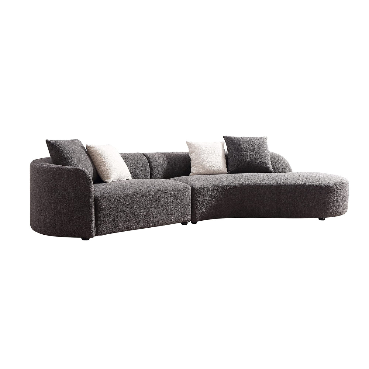 Upholstery Curved Sofa Luxury Modern Style Living Room
