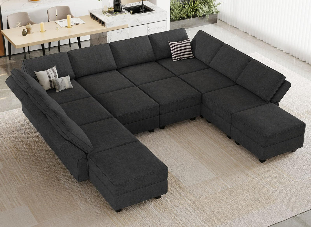 Modular Sectional Couch Sleeper Sofa Oversized U Shaped Sofa