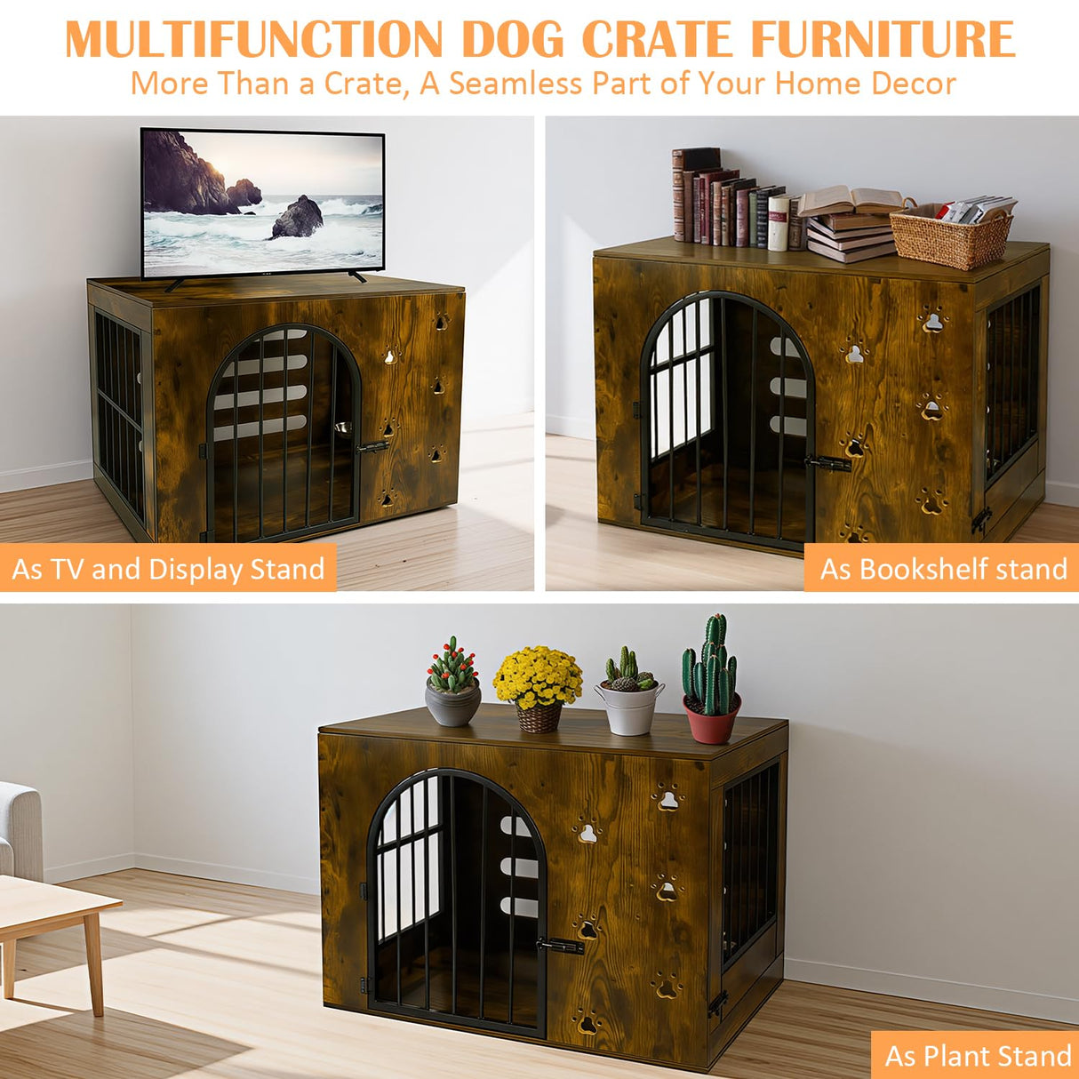 Heavy Duty Dog Crate Furniture for Small to Medium Dogs