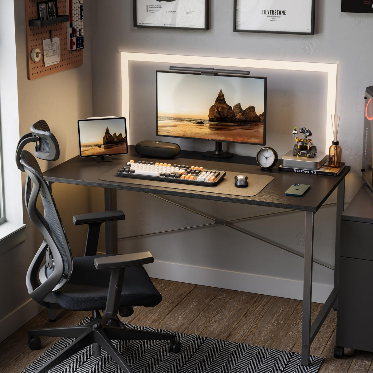 Computer Desk, 40 inch Small Home Office Desk for Small Spaces, Modern Simple