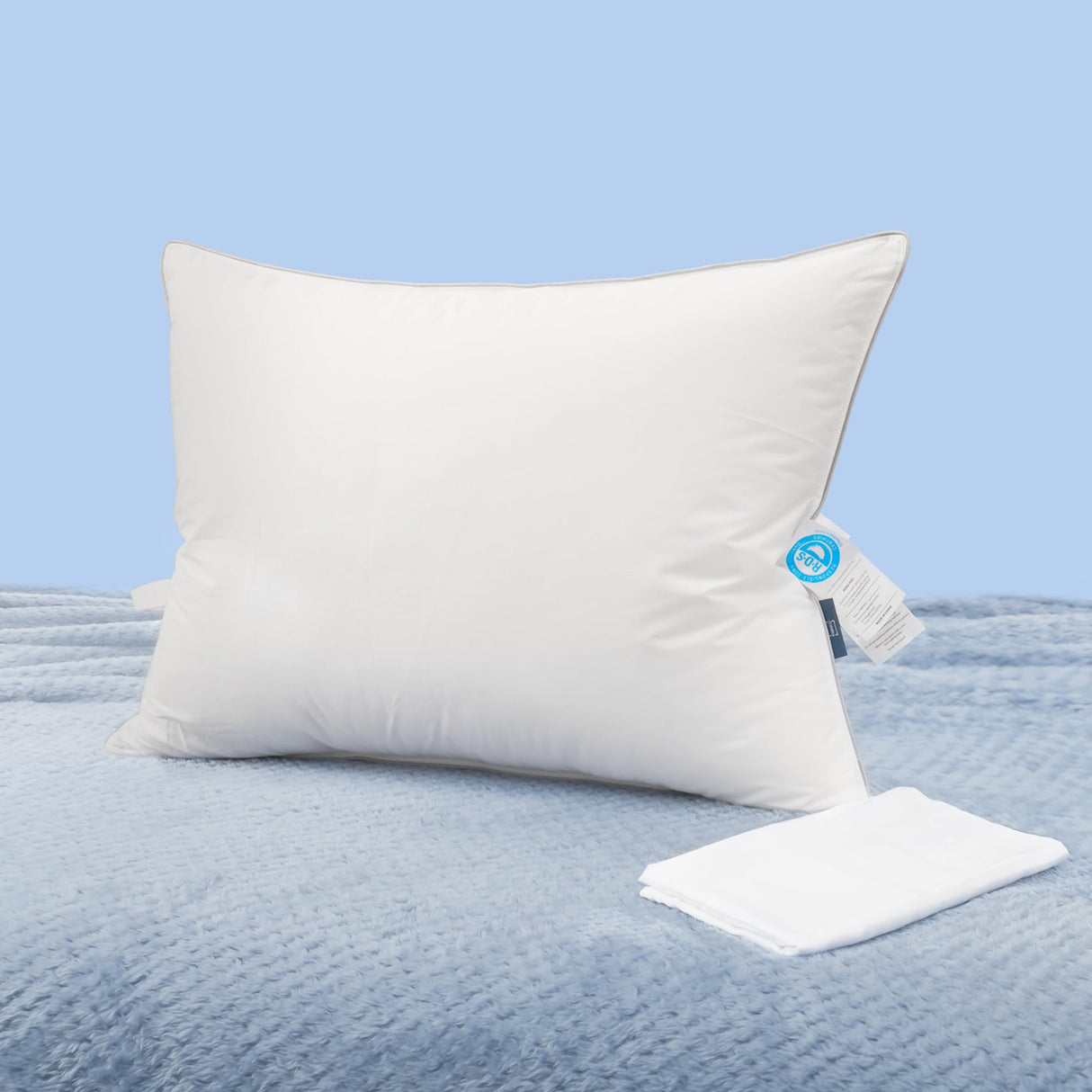 Goose Down Pillows: Luxury Hotel Bed Pillow with 750 Fill Power, White Goose Down Sleeping Pillow