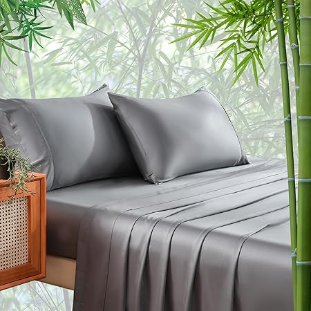 King Size Sheet Set Cooling Sheets Rayon Derived from Bamboo-400TC