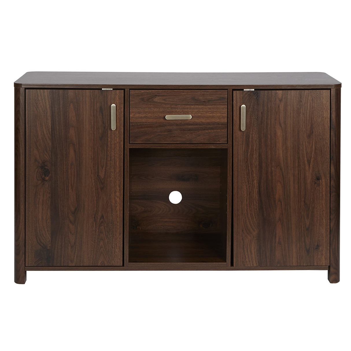 Emerson Storage Media Console TV Stand for TVs up to 59", Walnut