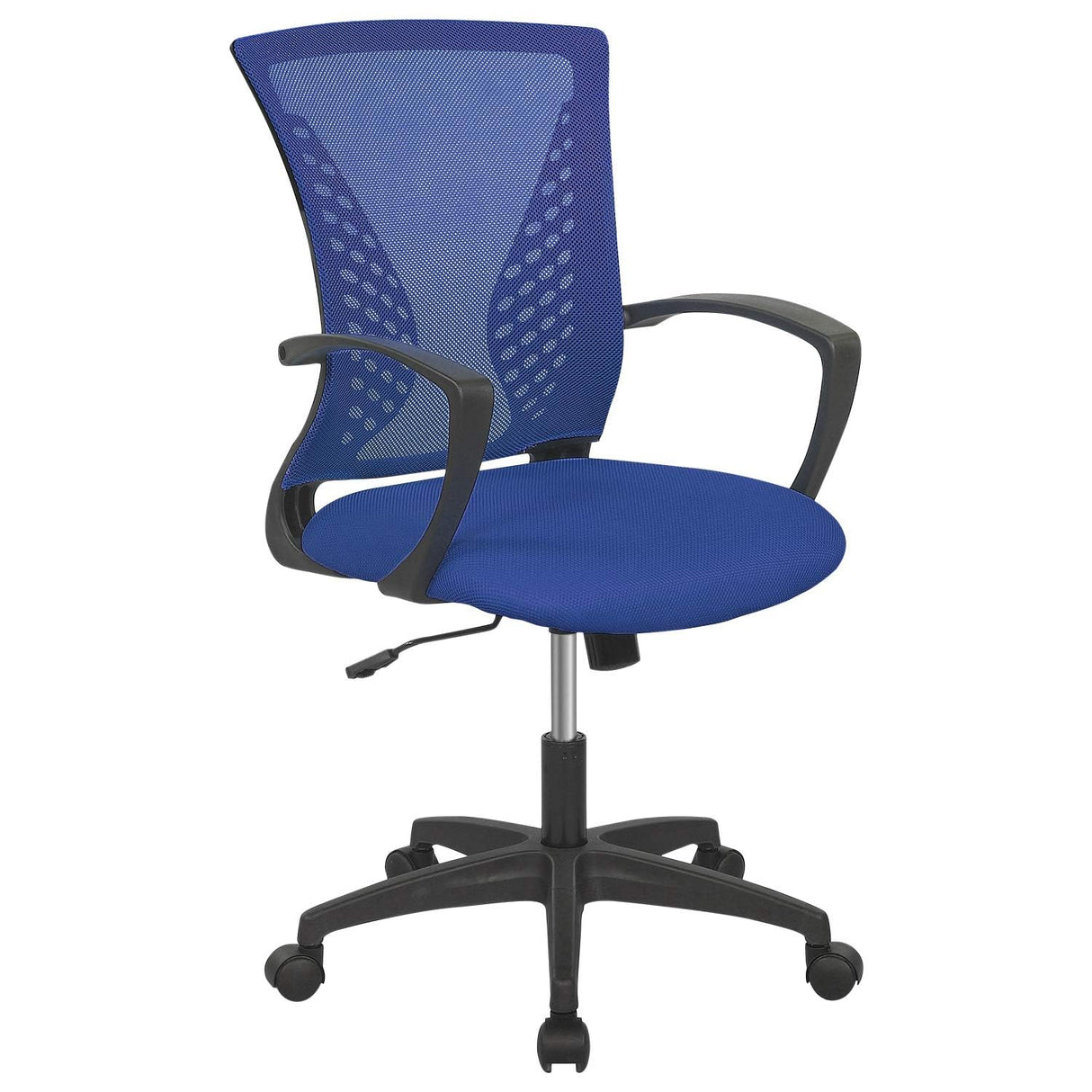 Mesh Computer Chair, Computer Chair with Lumbar Support & Arms,Height Adjustable Rolling Swivel Computer Chair, Home Office Chair Mid Back Task Chair, 250Lbs Home Office Chair for Adult, Blue