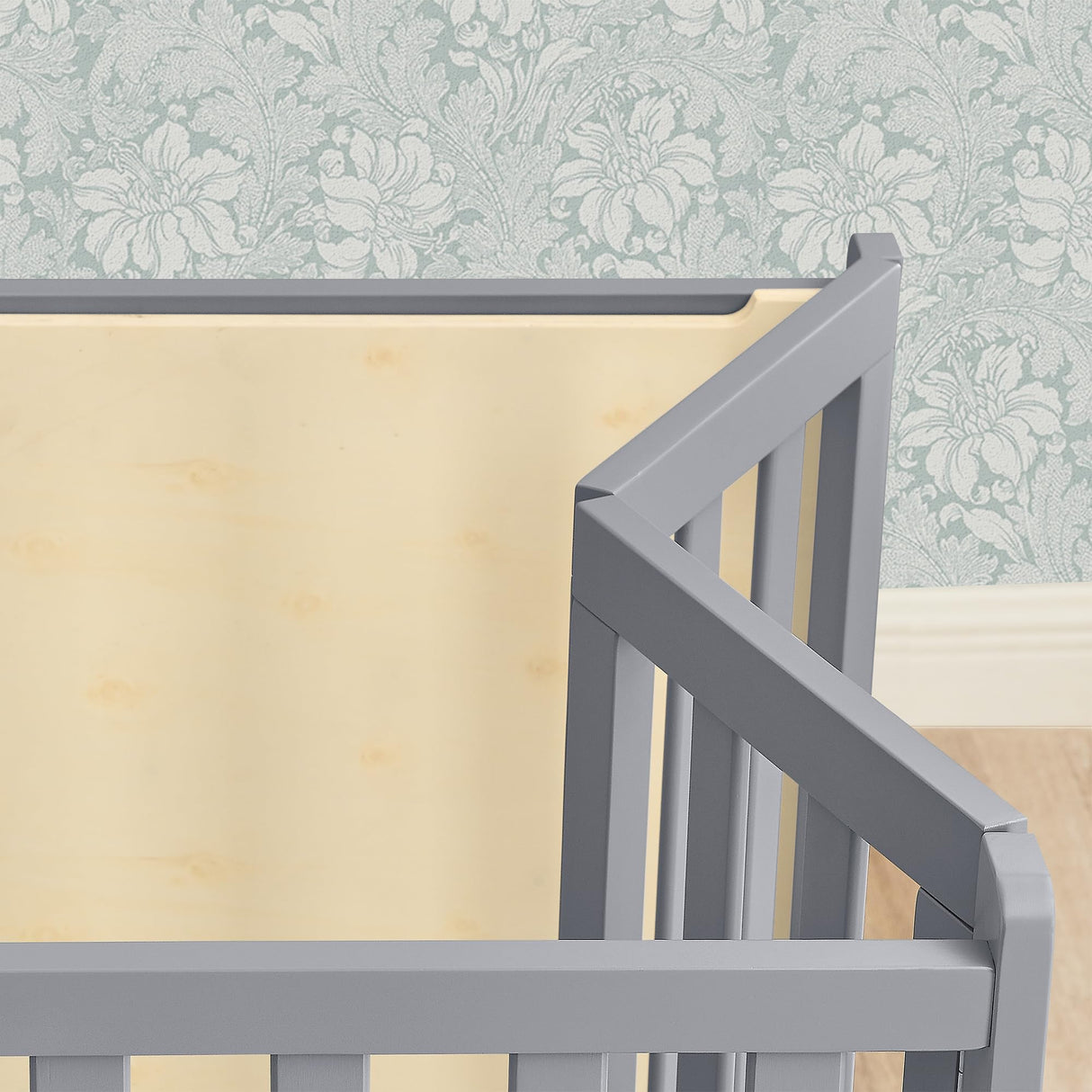 Aria Full Size Portable Folding Crib - Greenguard Gold Certified, Grey