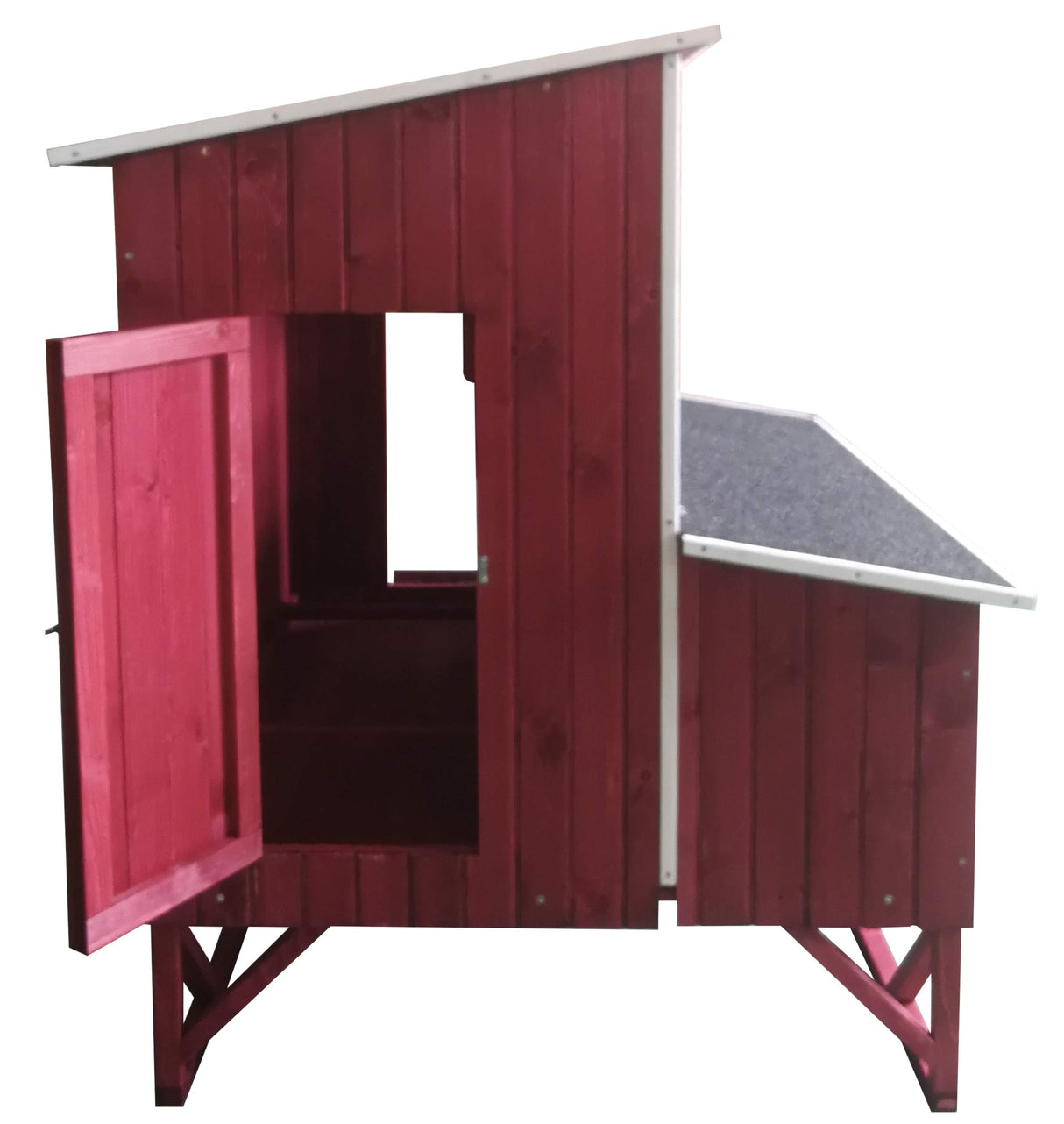 Large Wood Backyard Chicken Coop Hen House 4-8 Chickens w 4 Nesting Box New