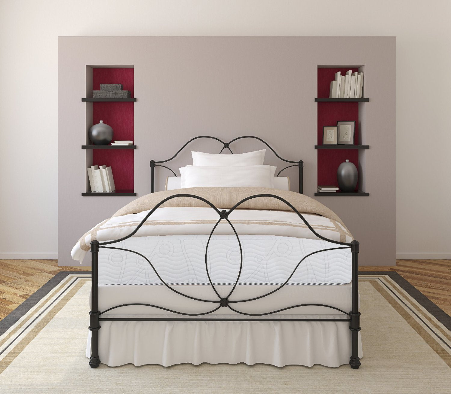 Queen Mattress, 10 Inch Support Cloud Hybrid Mattress, Gel Infused Memory Foam