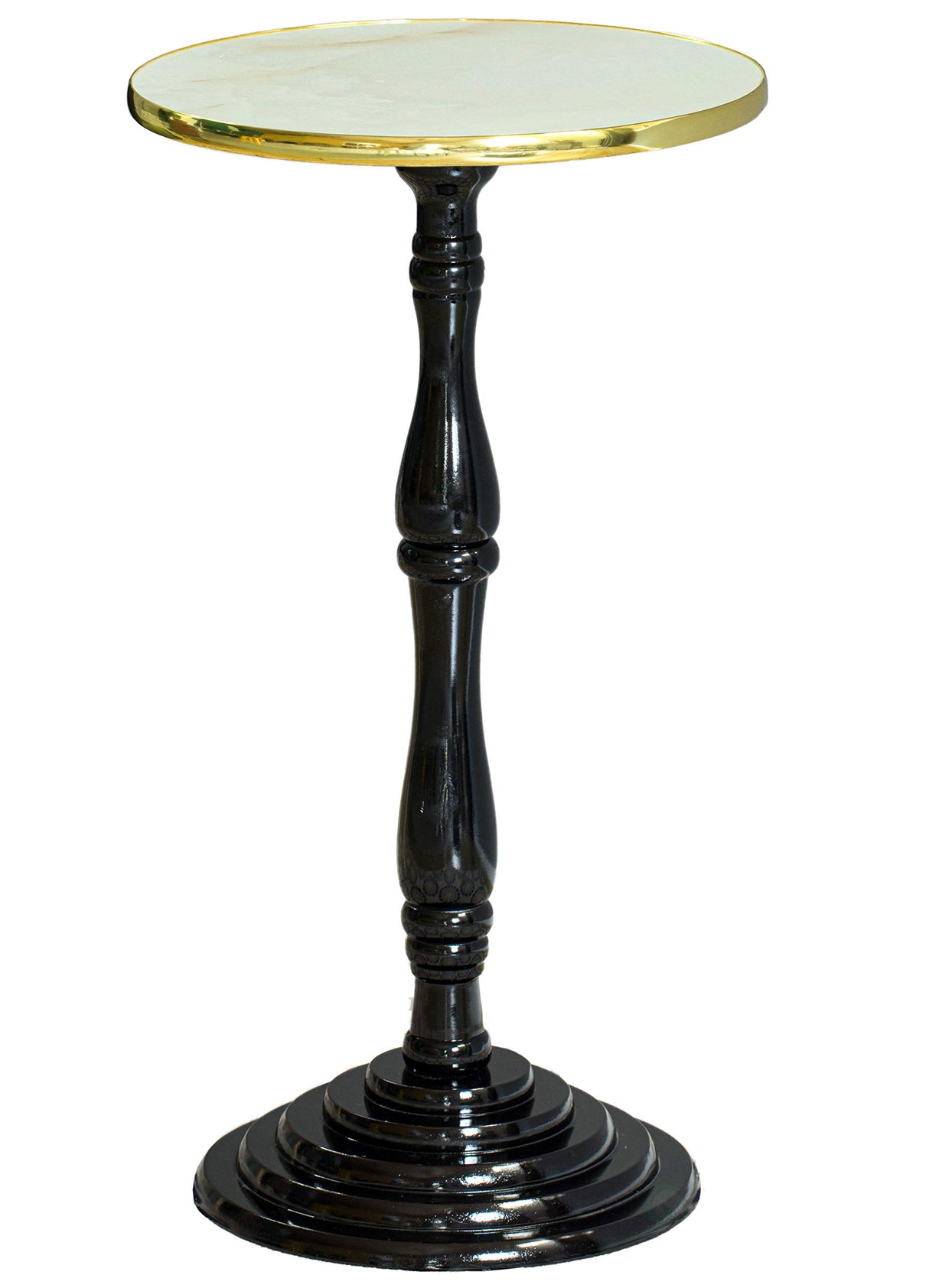 Round Wooden Side Table, Living Room Accent Pedestal End Table - Modern Furniture