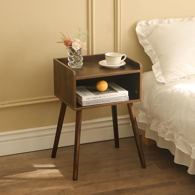 White Nightstand, Small Bed Side Table