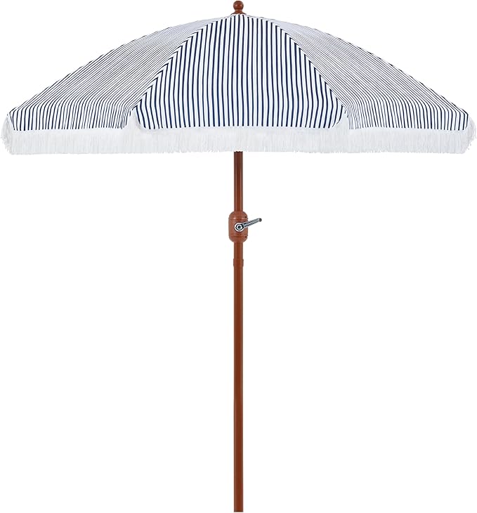 9ft Patio Umbrella with Tassels, Fringe Portable Beach Umbrella, Umbrella Outdoor Patio