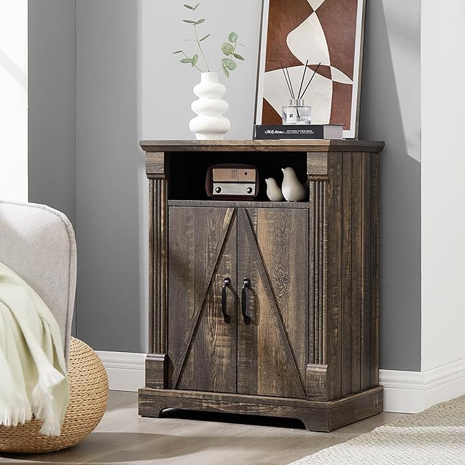 Farmhouse Bathroom Floor Cabinet, Freestanding Storage Cabinet