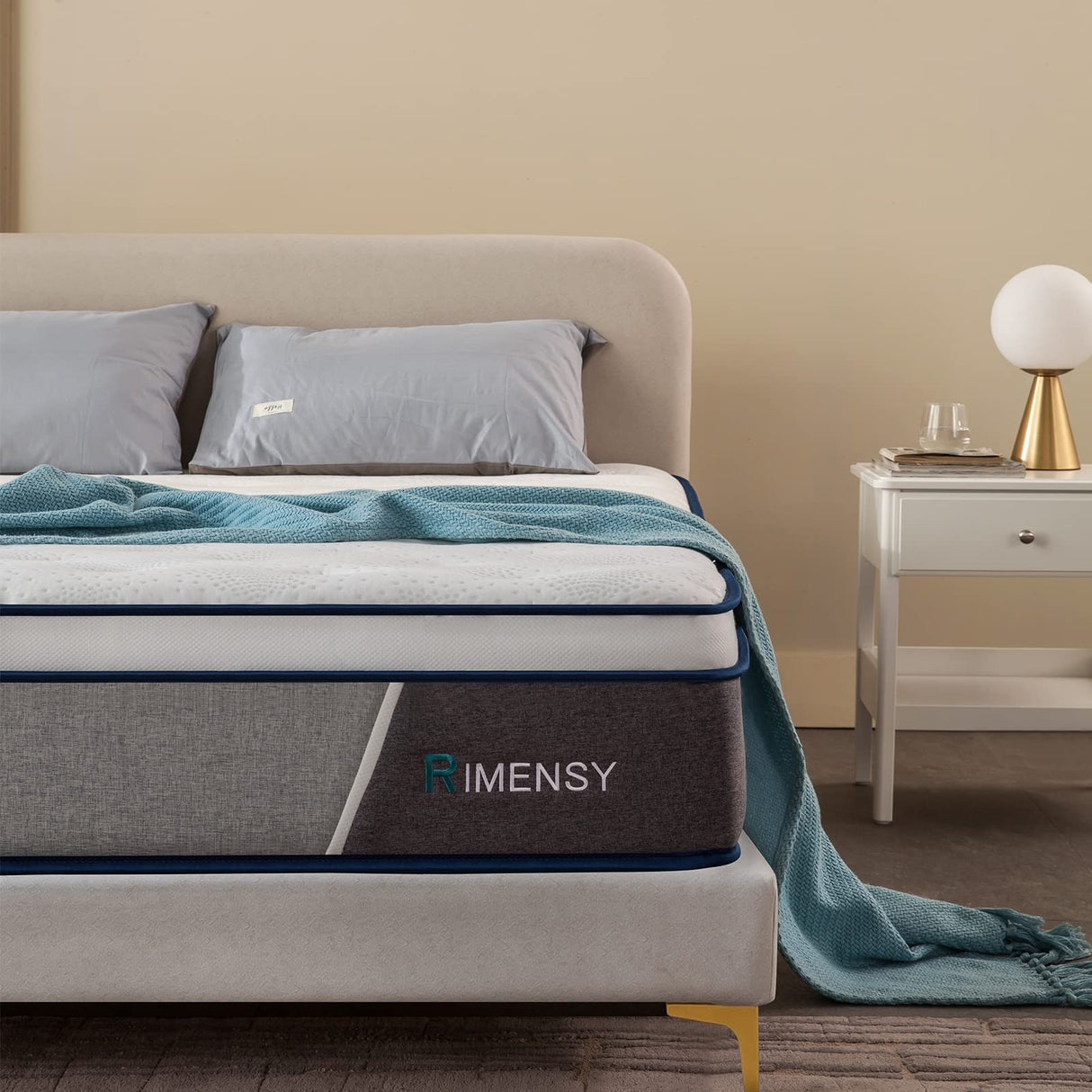 Queen Mattress,12 Inch Hybrid Mattress in a Box,Gel Memory Foam and Individually Wrapped Pocket Coils Innerspring