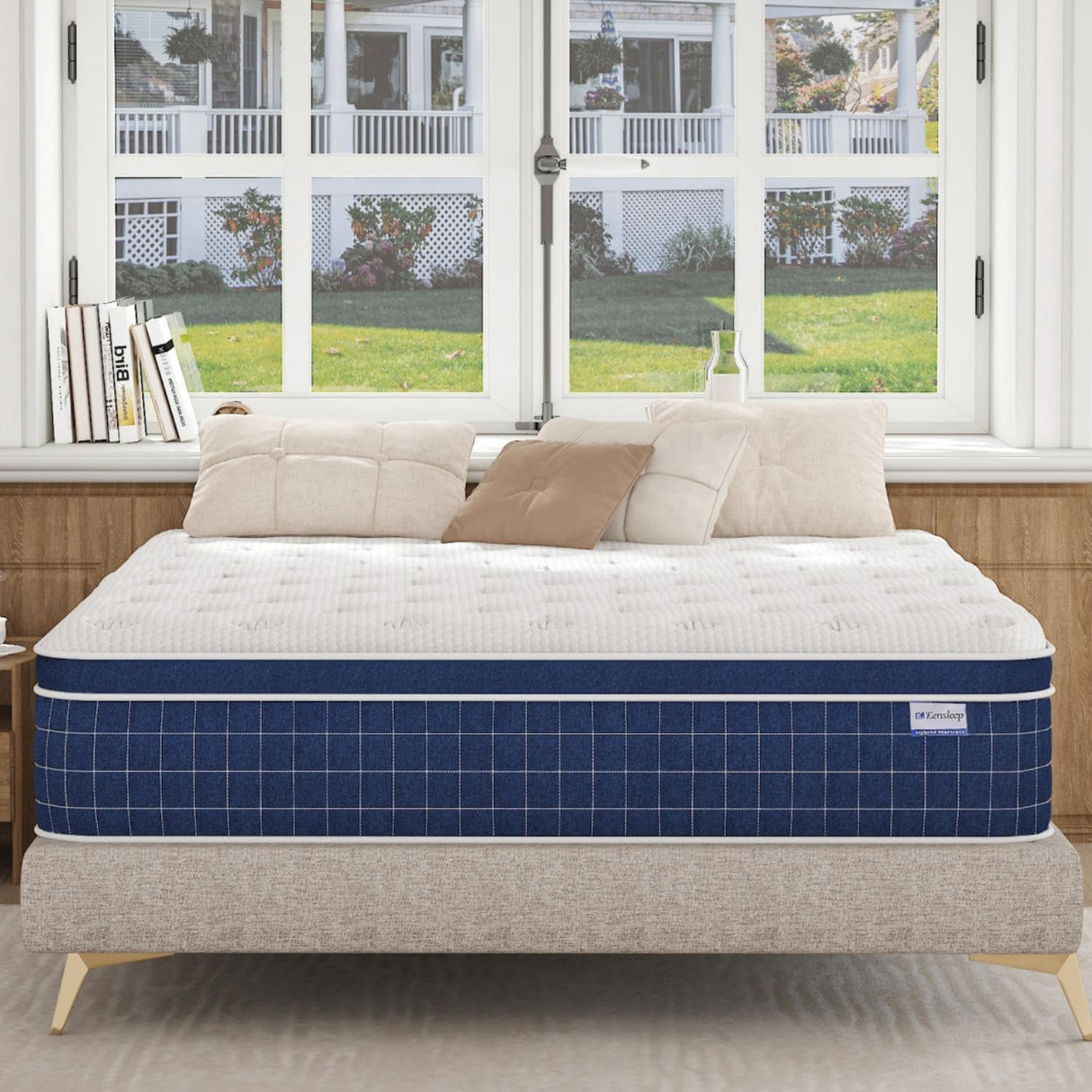 Queen Size Mattress, Upgrade Strengthen, 12 Inch Firm Hybrid Queen Mattress in a Box