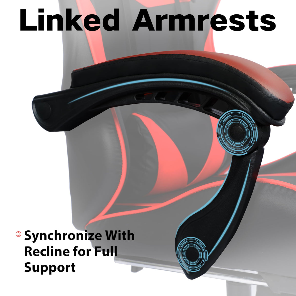 Ergonomic Gaming Chair with Footrest and Lumbar Support