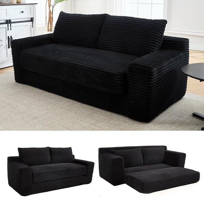 70.78" Loveseat Sofa, Modern Small Corduroy Couch Comfy Deep Seat for Living Room