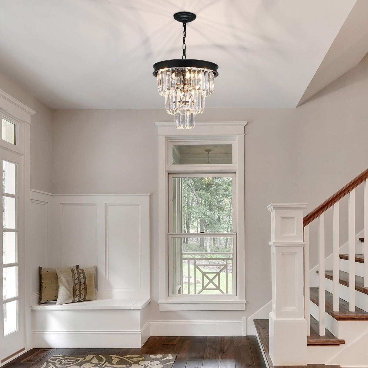 Crystal Chandeliers for Dining Room Light Fixtures Over Table