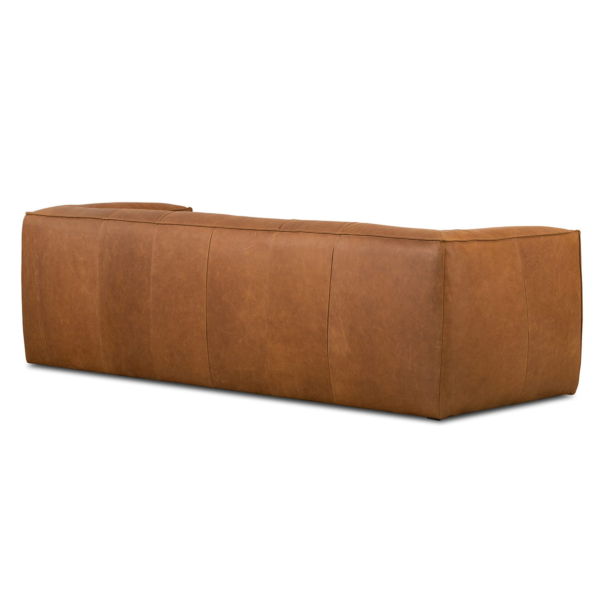 Capa Sofa in Full-Grain Pure-Aniline Italian Tanned Leather in Saddle Tan