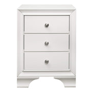 3-Drawer Nightstand, White
