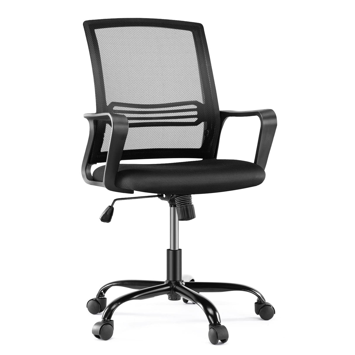 Ergonomic Home Office Desk Chair with Comfortable Lumbar Support, Mid Back