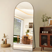 76"x34" Arched Full Length Mirror Free Standing Leaning Mirror Hanging Mounted