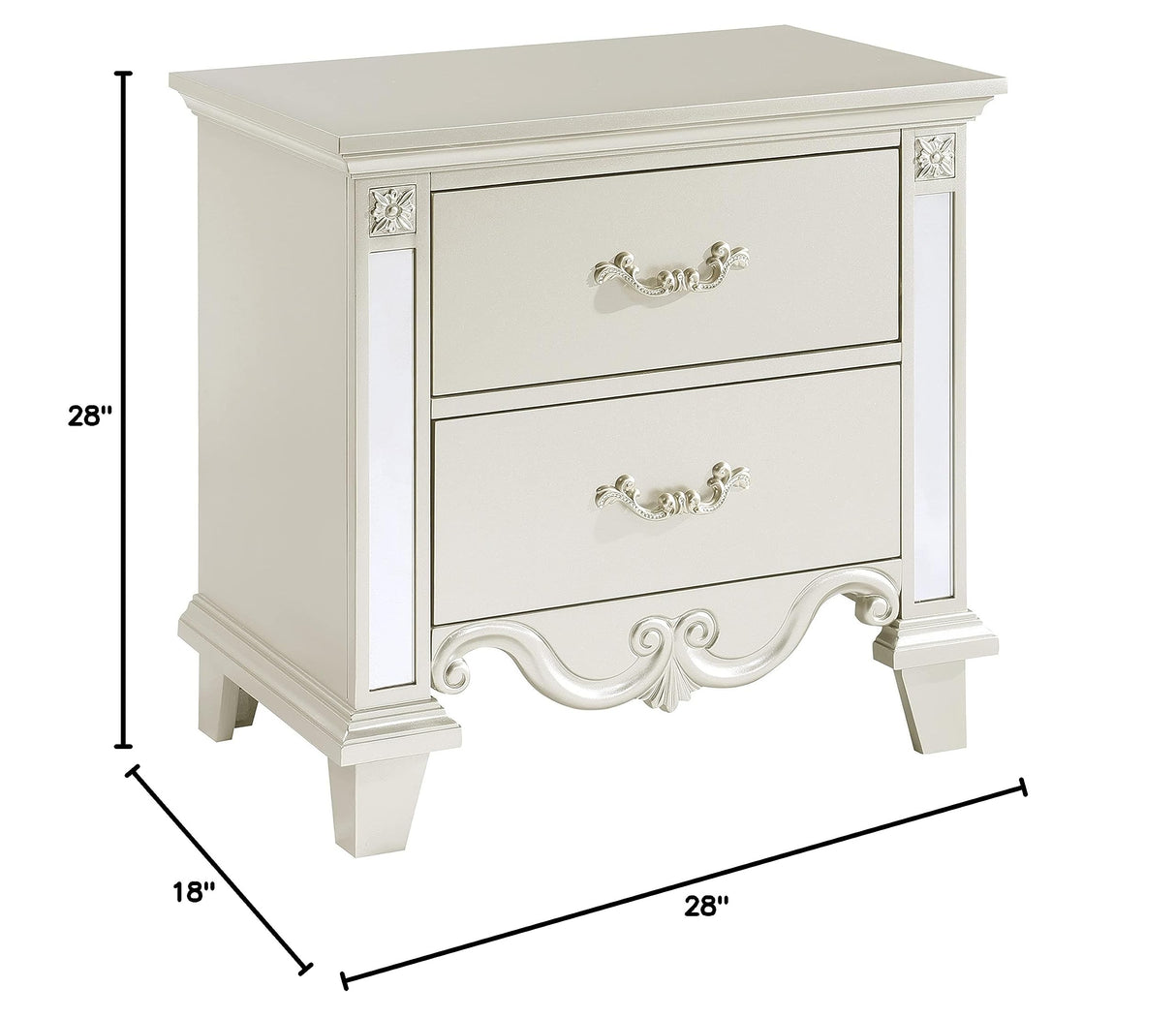 Lexicon Everleigh Nightstand, Champagne