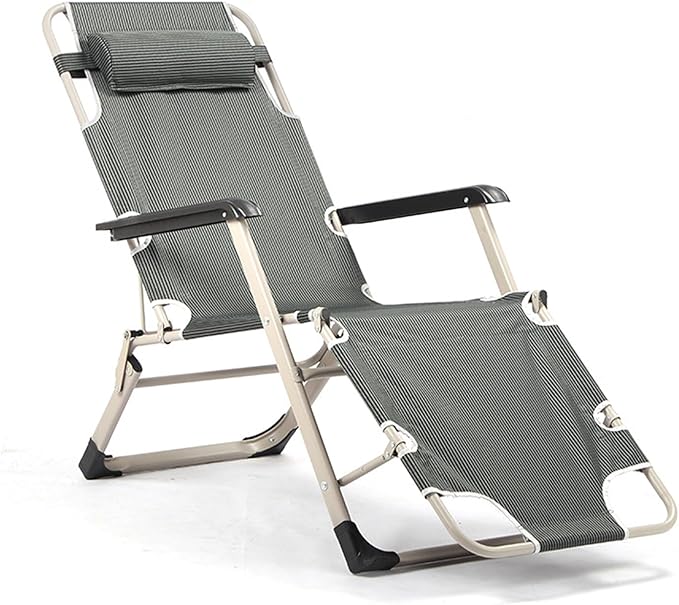 Chair Outdoor Portable, Folding Beach Lounge Chair, Lounge Recliner Chair, Adjustable