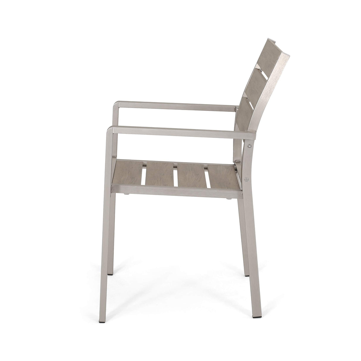 Great Deal Furniture Belle Outdoor Modern Aluminum Dining Chair