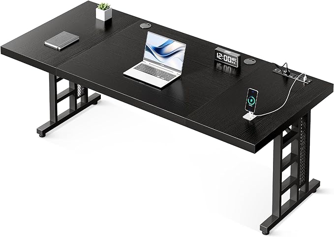 71 Inch Executive Desk with USB Ports, Computer Office Desk