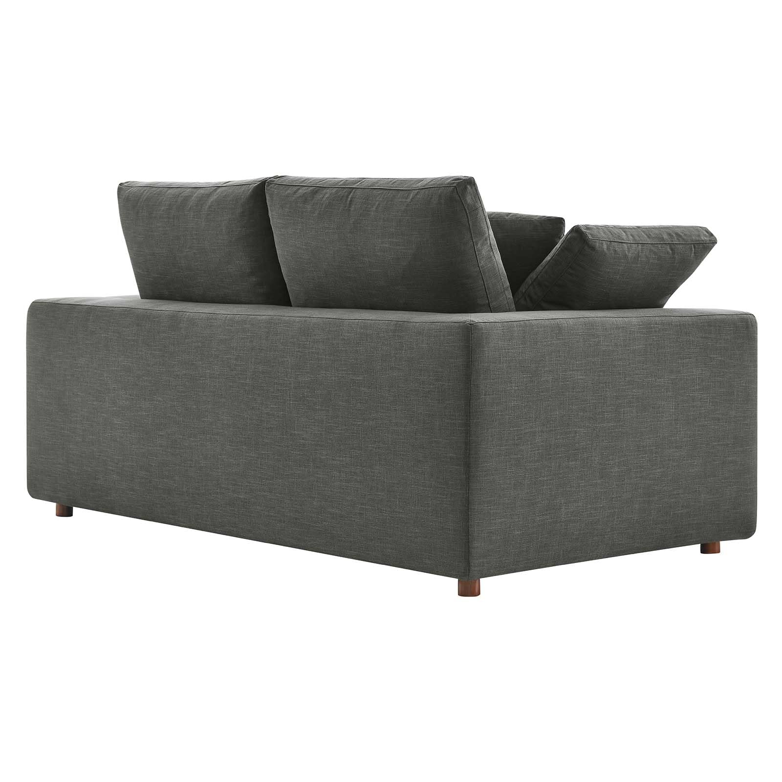 859-GRY Commix Down Filled Overstuffed Loveseat, Gray