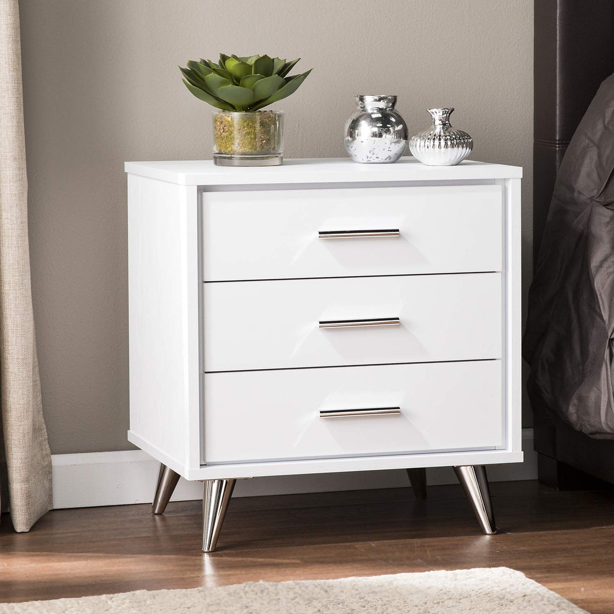 Oren Bedside Table w/Drawers Nightstand
