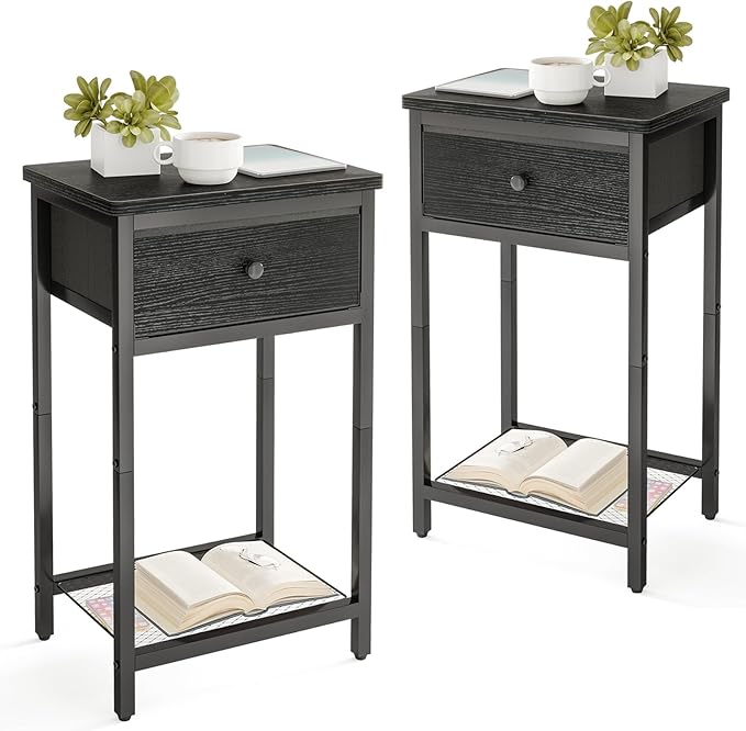 Nightstands Set of 2, End Side Table