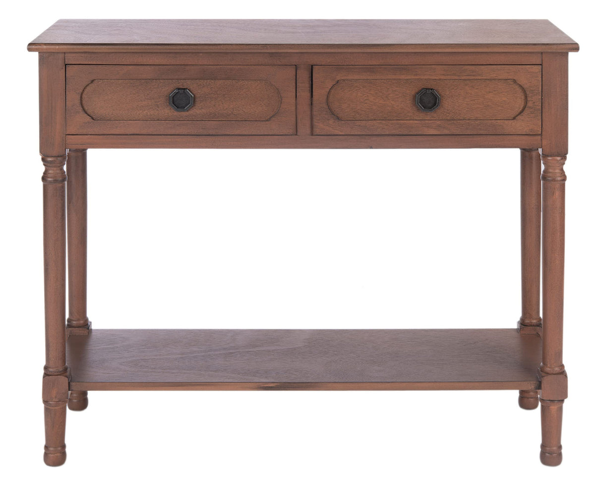 Home Collection Allura Brown 2-Drawer Bottom Shelf Console Table