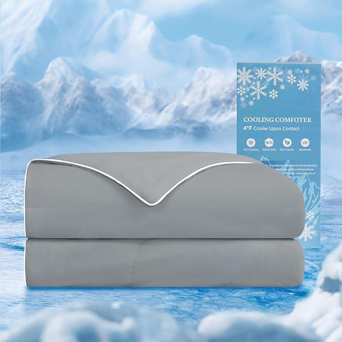 Cooling Comforter Queen Size - Cooling Blanket for Hot Sleepers and Night Sweats