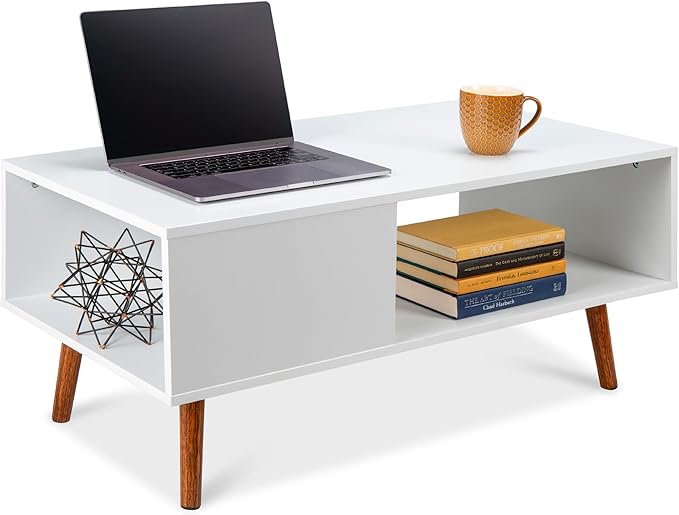 Wooden Mid-Century Modern Coffee Table, Accent Furniture for Living Room