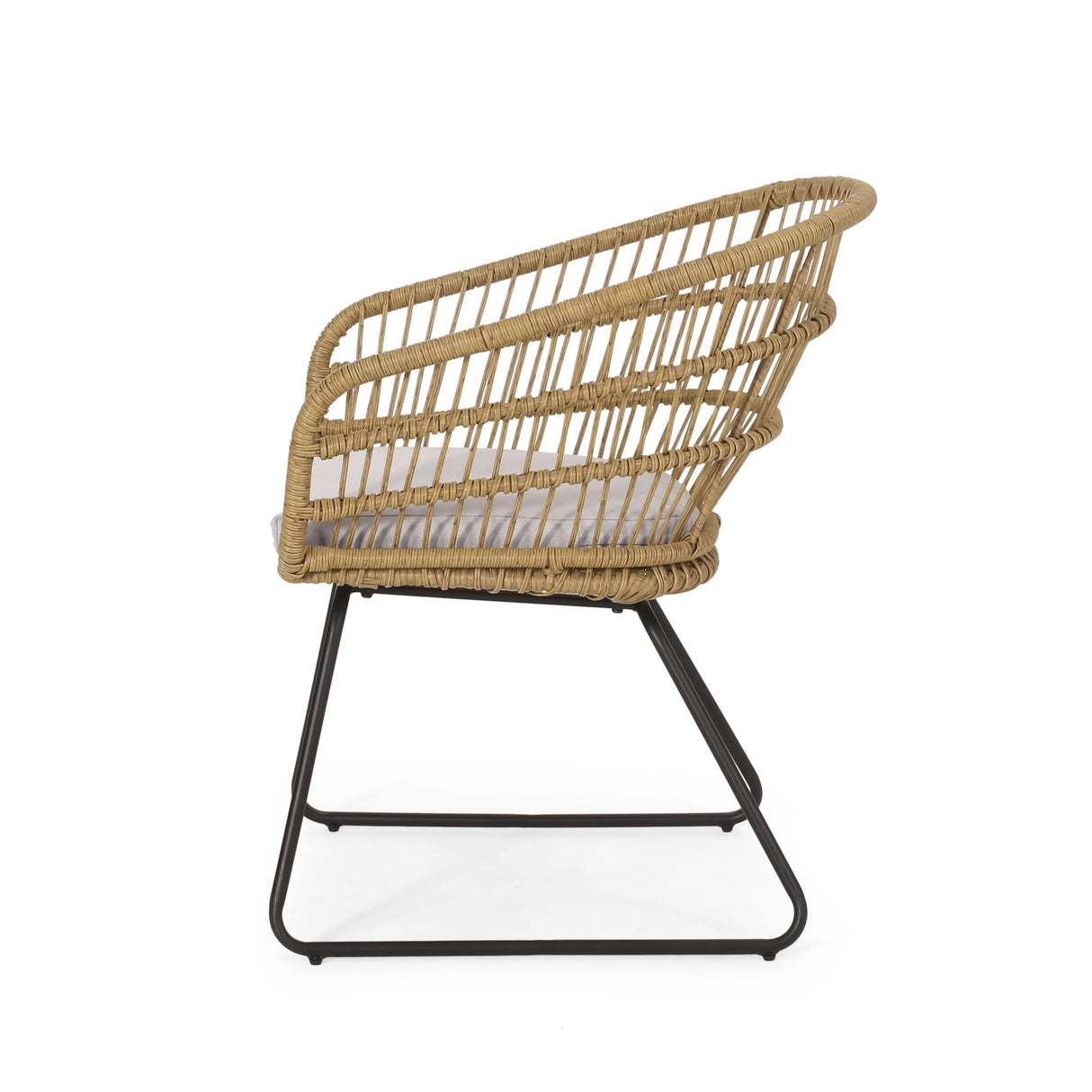 2-Piece Rattan Dining Chairs with Water-Resistant Cushions