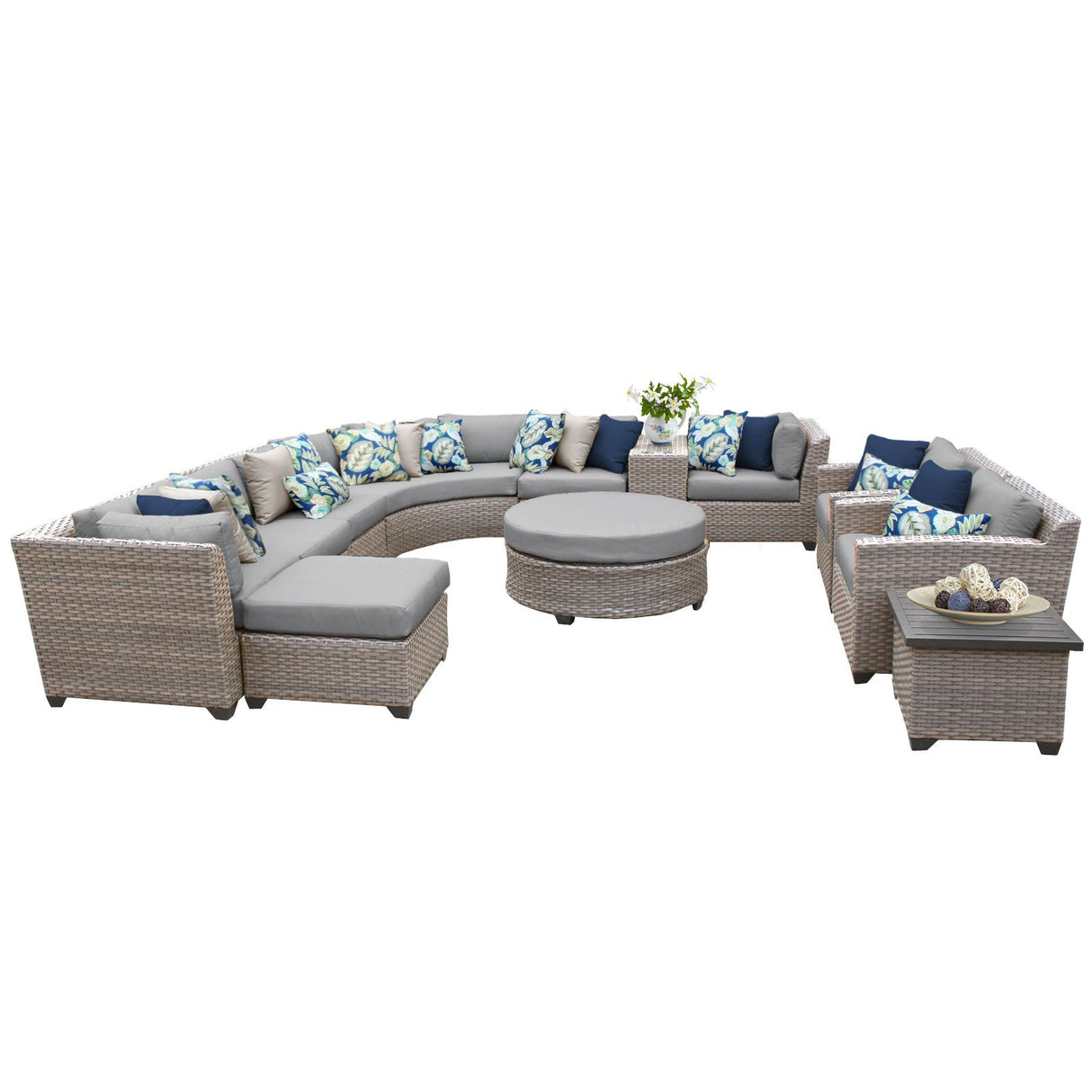 12 Piece Outdoor Wicker Patio Furniture Set