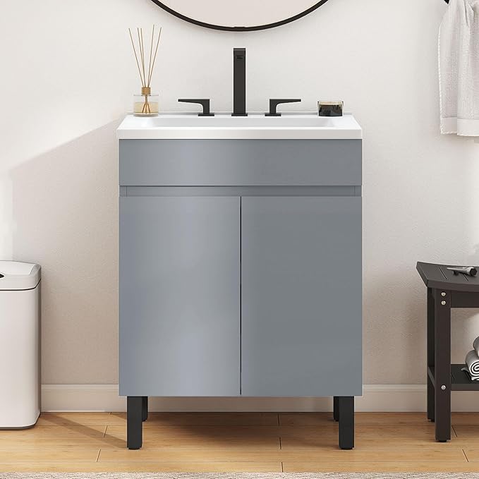 24 Inch Bathroom Vanity with Sink, Bathroom Cabinet Vanity for Small Space