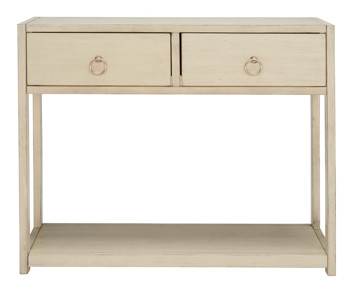 Home Collection Sadie Contemporary Antique White 2-Drawer Console Table