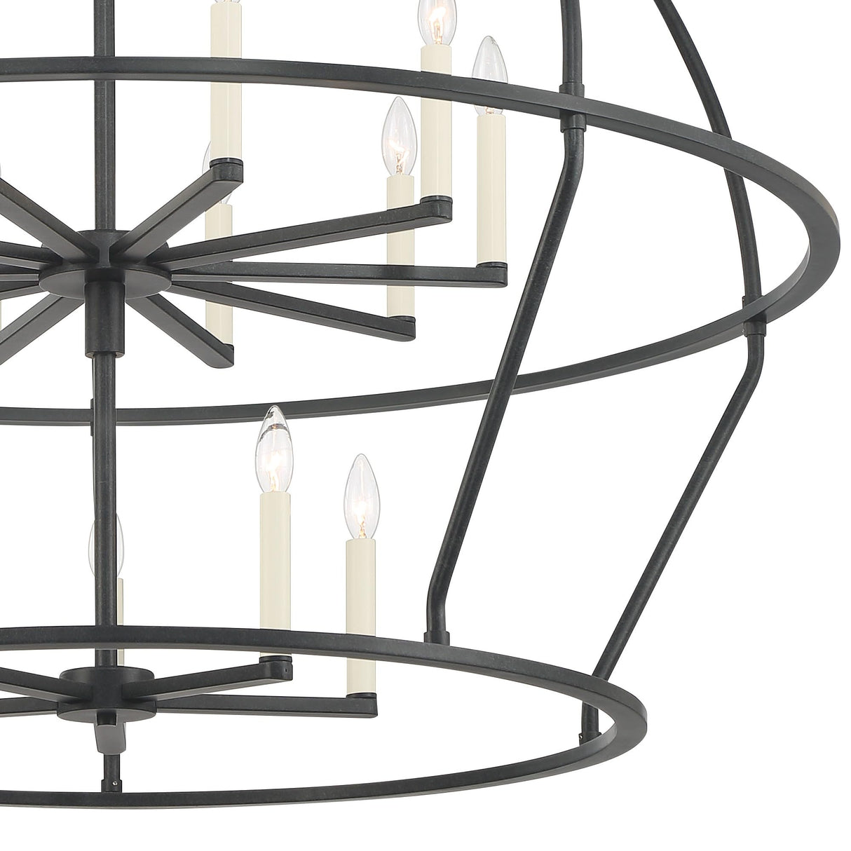 15 Light Black Chandelier